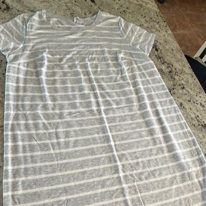 White and grey dress